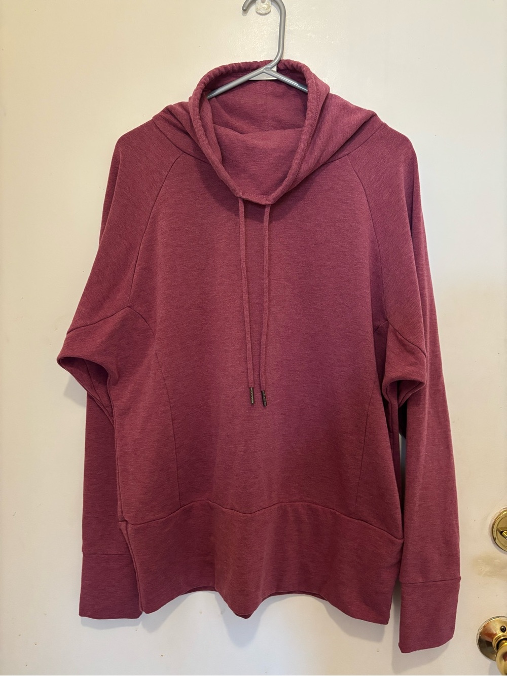 ACX Active Women’s Medium Burgundy Cowl Neck Long Sleeve Tunic Pullover
